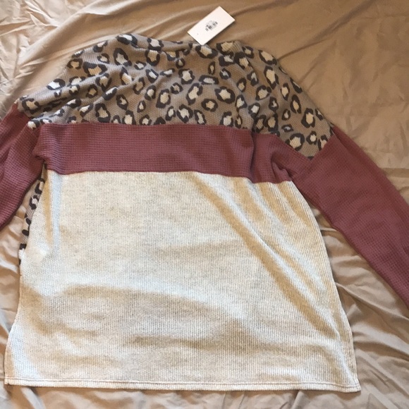 Leopard tan dark tan dustyrose ladies Large new w/tags soft light comfy CesFemme - Picture 6 of 7